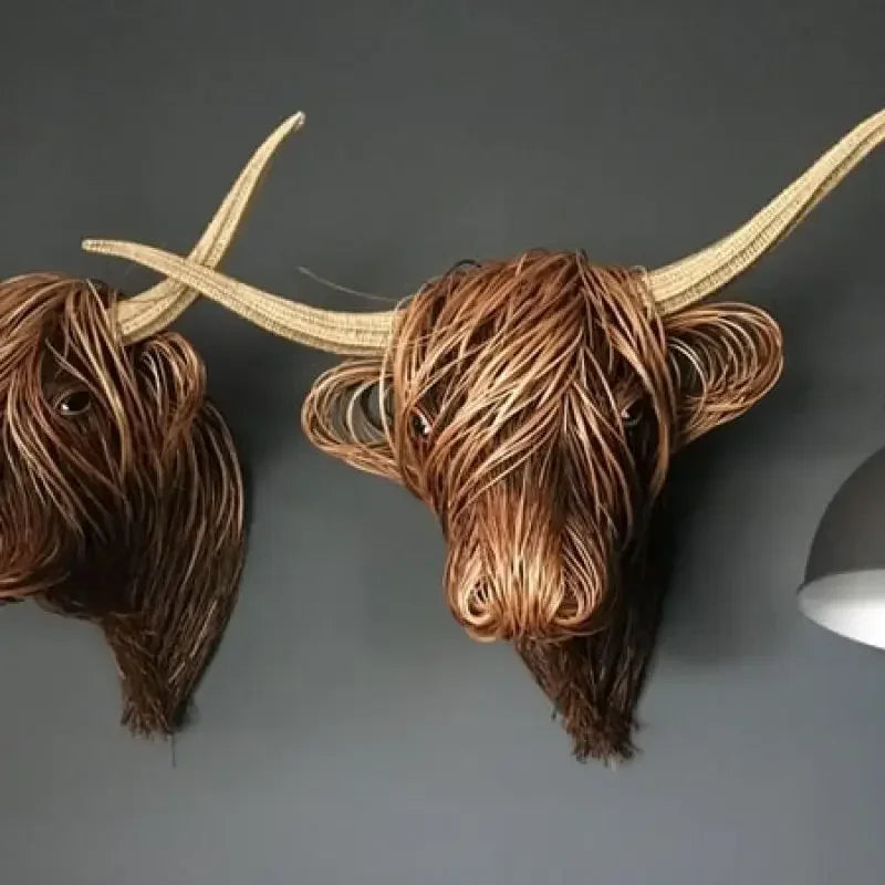 Charming wall decoration in cow head design