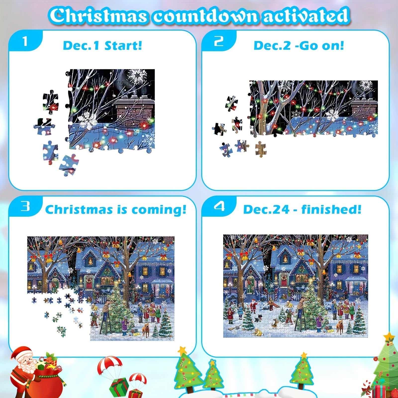 Weihnachtsfreude - 1008-teiliges Puzzle für Erwachsene