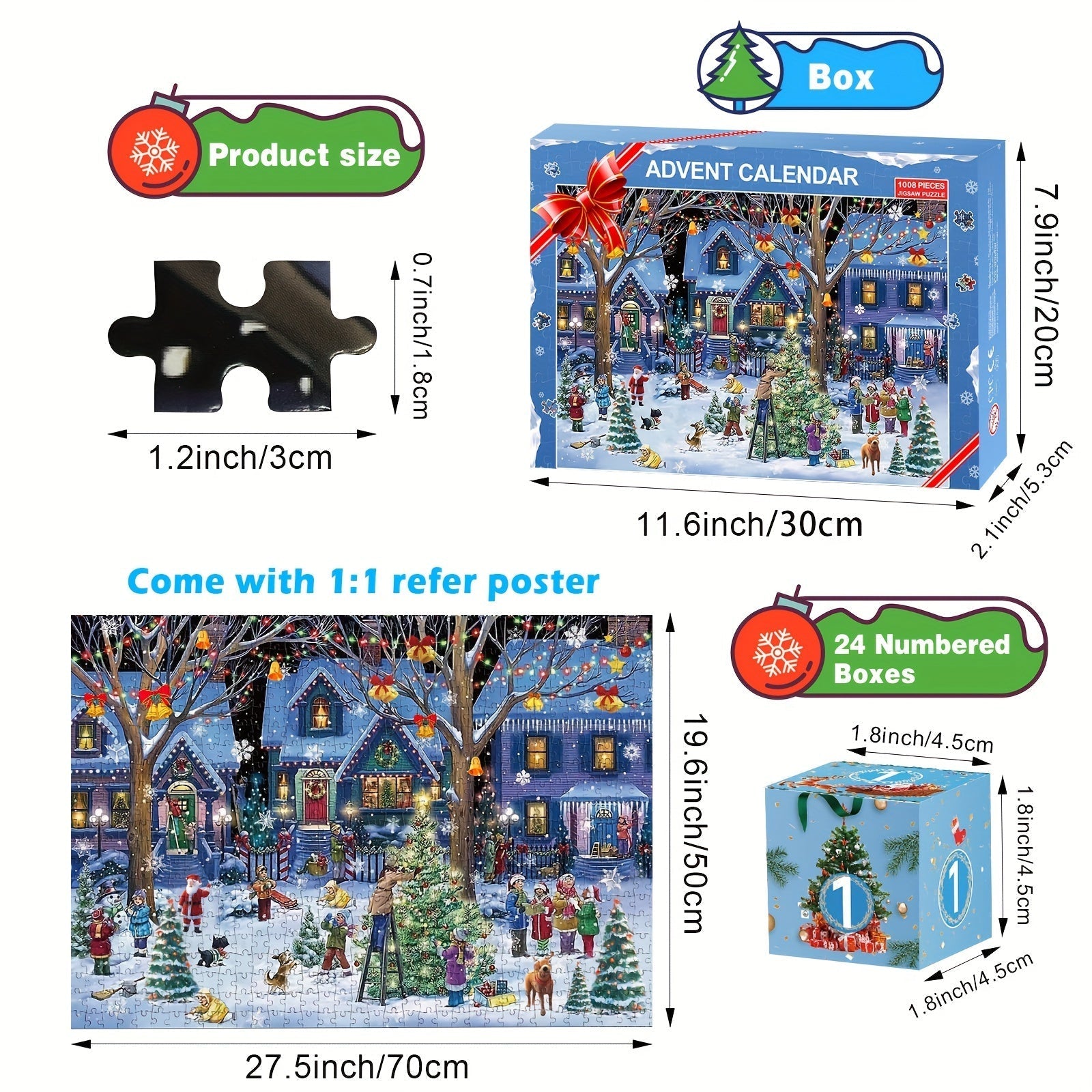 Weihnachtsfreude - 1008-teiliges Puzzle für Erwachsene