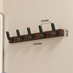 Minimalist wall coat hook made of wood and metal