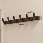 Minimalist wall coat hook made of wood and metal