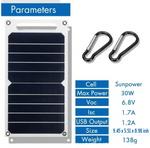 Portable USB Rechargeable Battery with Waterproof Solar Panel