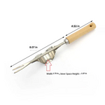 Long-handled V-shaped weed remover