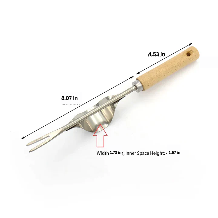 Long-handled V-shaped weed remover