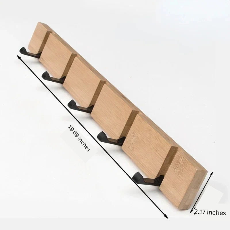 Wooden coat rack with hidden coat hook