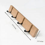 Wooden coat rack with hidden coat hook