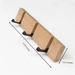 Wooden coat rack with hidden coat hook