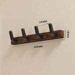 Minimalist wall coat hook made of wood and metal