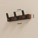 Minimalist wall coat hook made of wood and metal