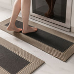 Elegant kitchen runner with modern stripe design