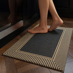Elegant kitchen runner with modern stripe design