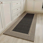 Elegant kitchen runner with modern stripe design