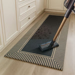 Elegant kitchen runner with modern stripe design