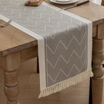 Elegant Table Runner with Geometric Design