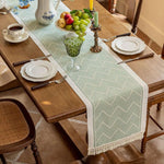 Elegant Table Runner with Geometric Design