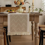 Elegant Table Runner with Geometric Design