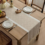 Elegant Table Runner with Geometric Design