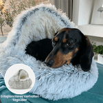 Cozy Pet Cave with Hood - The Perfect Retreat for Dogs and Cats