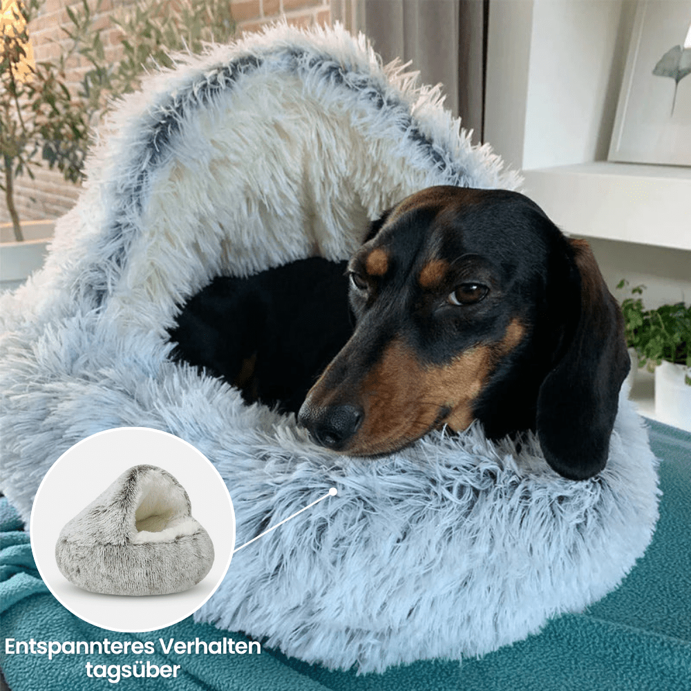 Cozy Pet Cave with Hood - The Perfect Retreat for Dogs and Cats