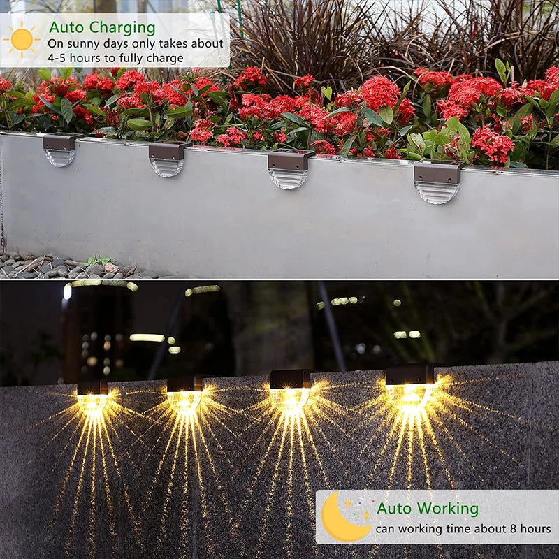 SOLARLUX Stair Lights for Outdoor Areas | 2 Light Modes | IP55 Weatherproof | Set of 6