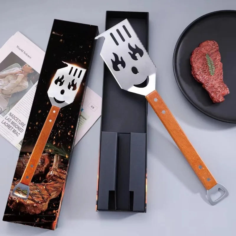 GrillKünstler 7-in-1 Multifunktionaler Grillhelfer aus Edelstahl