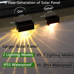 SOLARFLAIR Stair Safety Lights | Two Light Modes | IP55 Weatherproof | 6-Pack | Ideal for Fences & Decks