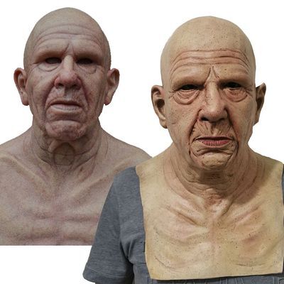 Erschreckende Alte Herren Maske – Realistische Latexmaske für Erwachsene
