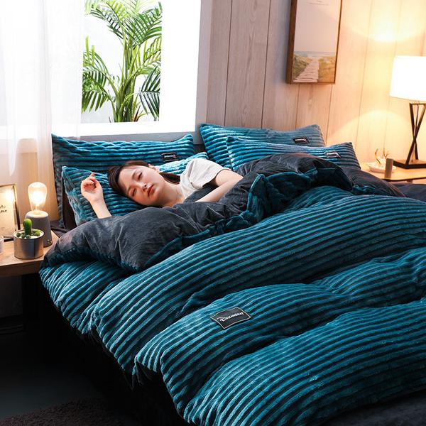Gemütliches Cord-Velours Bettwäsche-Set für den Winter
