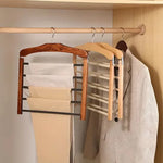 Stylish Wooden Hangers with Multiple Bar for Organization