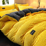 Gemütliches Cord-Velours Bettwäsche-Set für den Winter