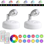 SmartLight Duo | Set of 2 Wireless LED Lights with Remote Control | RGB Color Change & Timer | Flexible for Creative Accents