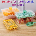 EisGenie Eiswürfelform mit Deckel und Behälter | 68 Würfel | Druckmechanismus | BPA-frei