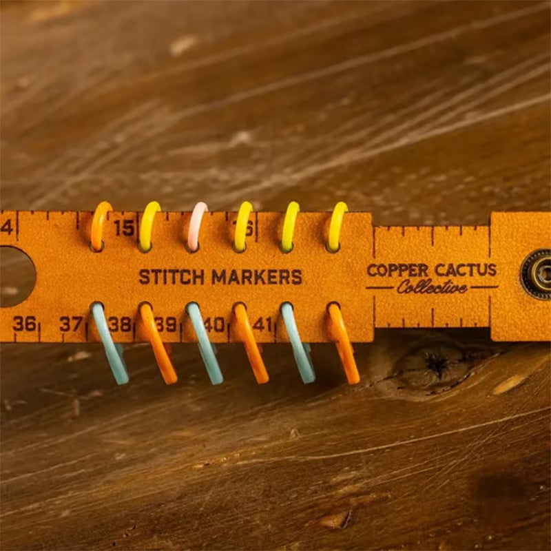 Elegant 7-in-1 Ruler in Genuine Leather for Crafts