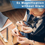Lichtblick | 5x Magnifying Glass - Adjustable Neck Magnifier for Reading and Handicrafts