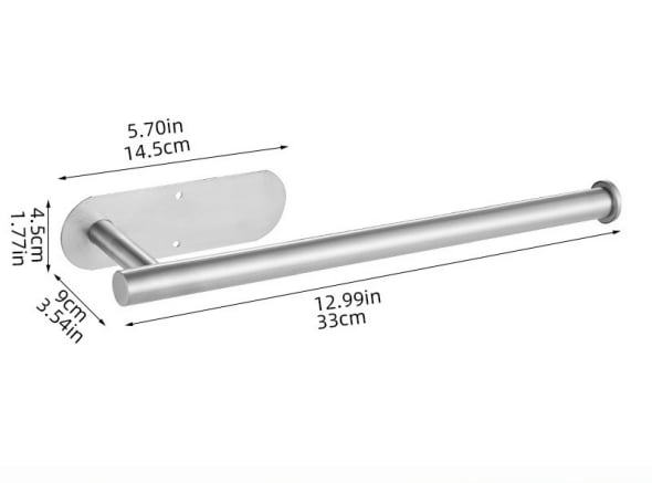 Eleganter Küchenrollenhalter aus Edelstahl für optimale Ordnung