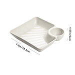 Practical serving platter with integrated dip section