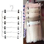 Platzsparender Hosenorganizer aus Edelstahl mit 12 Clips