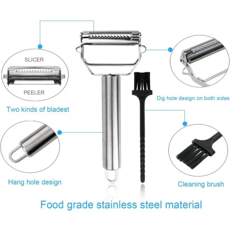 Stainless Steel Vegetable Peeler with Julienne Function – DuoSchaf