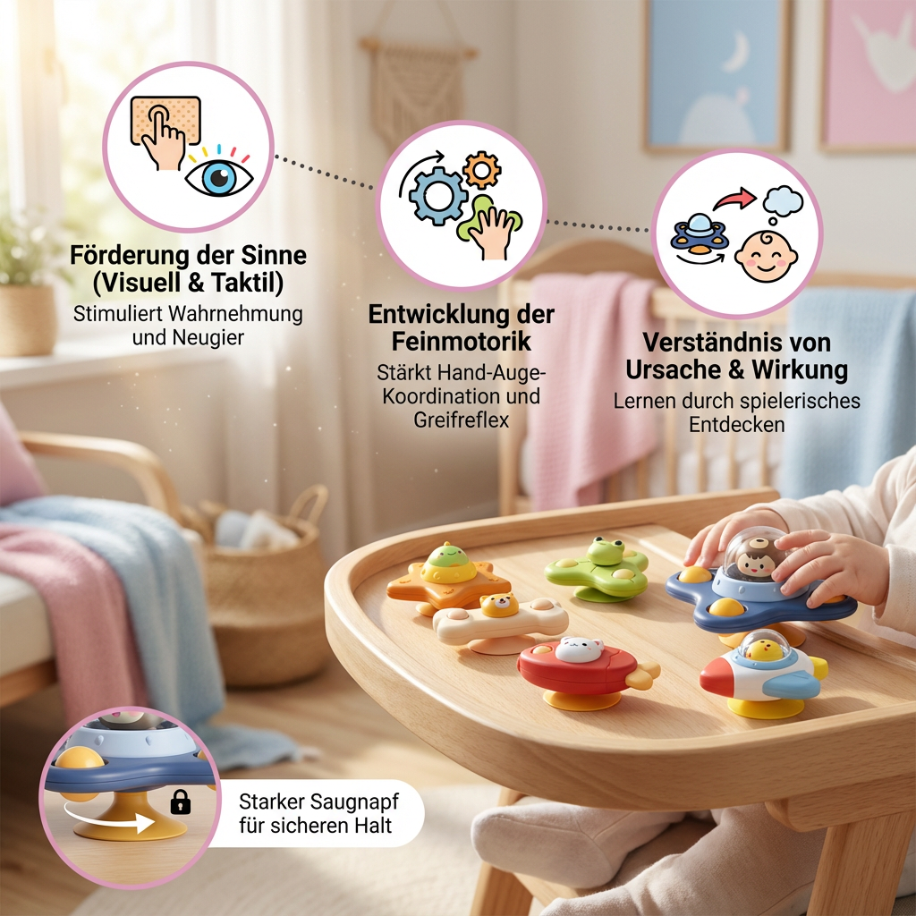 Rotating Learning Toy with Suction Cups – Montessori Inspired