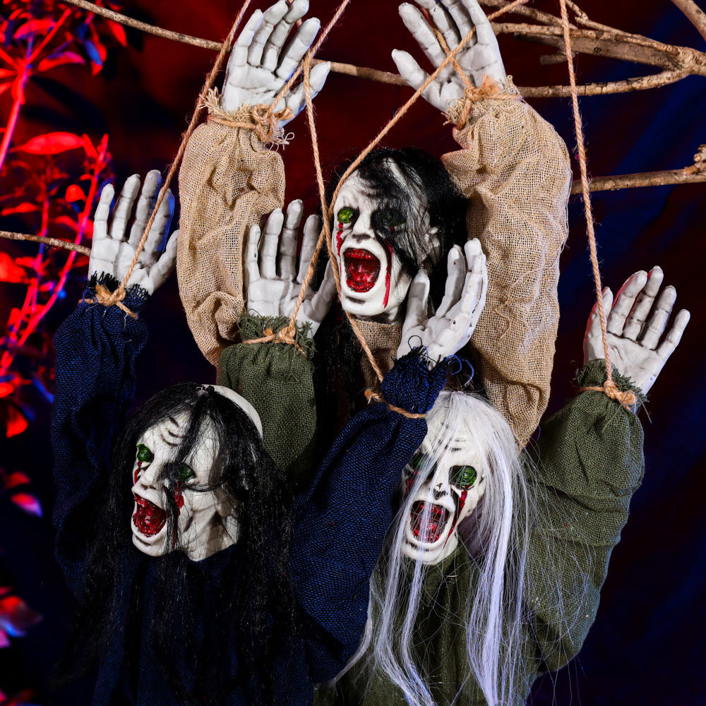 Creepy Halloween Decoration - Floating Ghost with Bloodstains