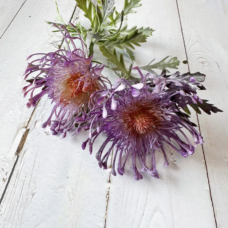 Elegante Kunst-Chrysantheme 38 cm | Realistische 10 cm Blüte