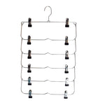 Platzsparender Hosenorganizer aus Edelstahl mit 12 Clips
