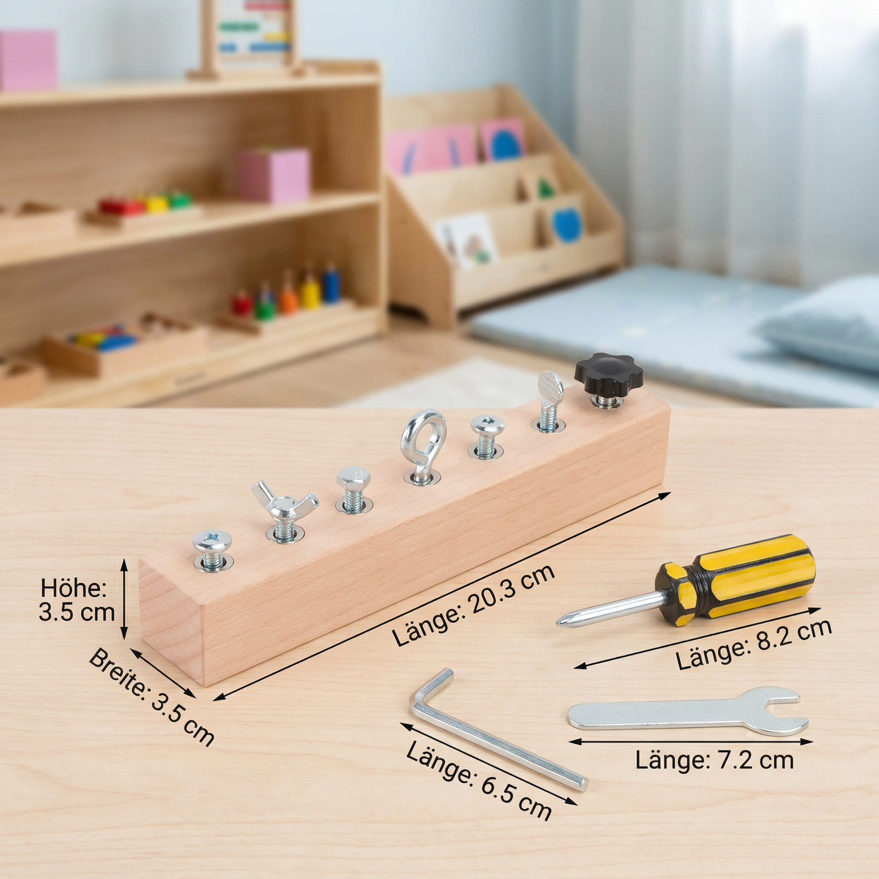 Wooden Screw Toy based on Montessori – Promoting Concentration and Fine Motor Skills in Children