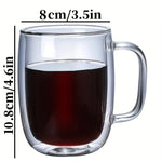 Elegant Borosilicate Glass Insulated Mug – Heat-Resistant & Stylish