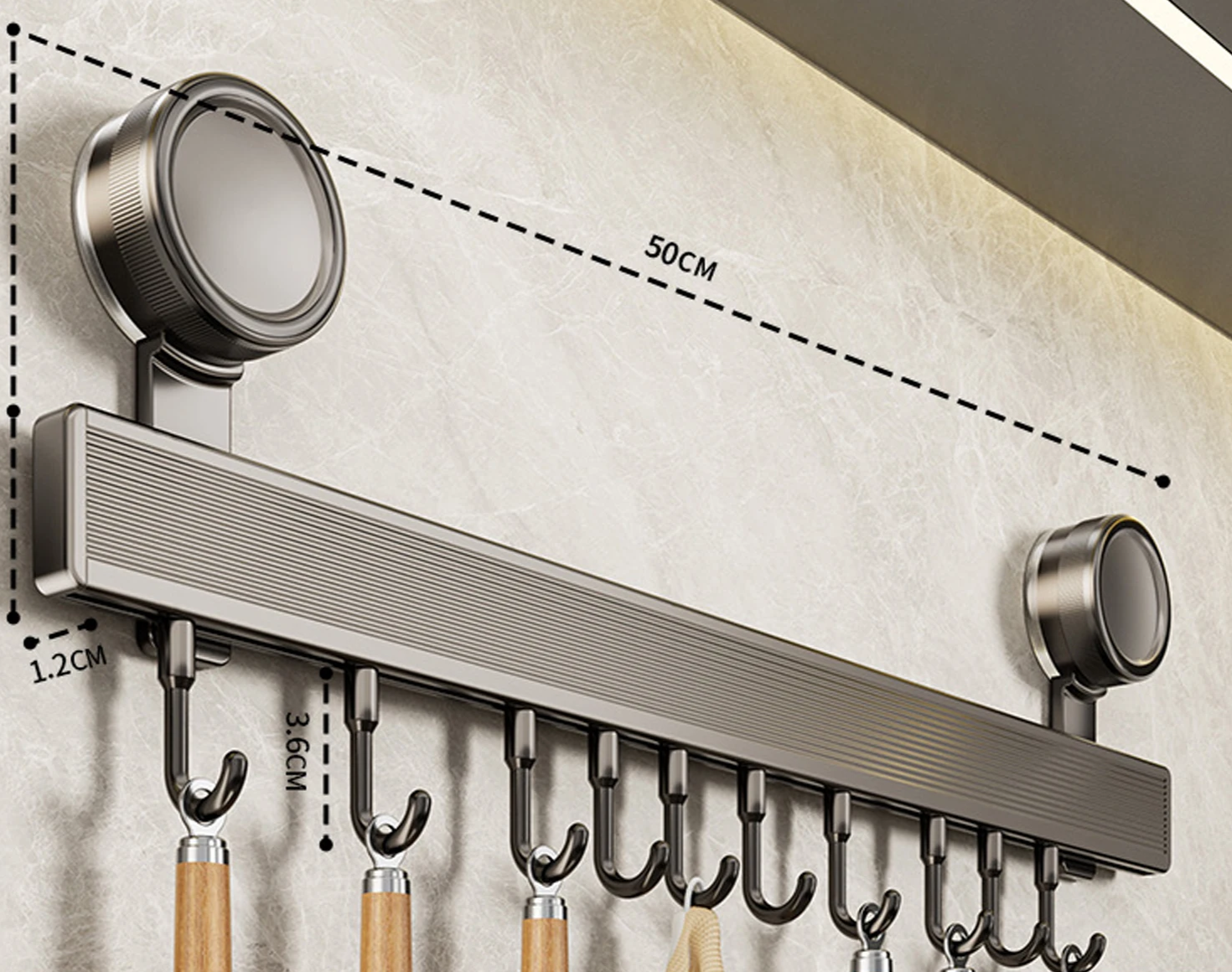 Wall Hook Rack for the Kitchen – ChefSpace Voltyx