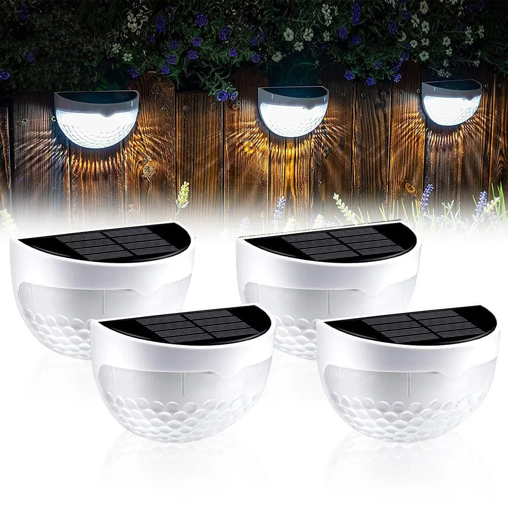 Solarbetriebene LED-Wandleuchte für Außenbereiche | IP65 Schutz | Mit automatischem Lichtsensor | 6 Leuchtmittel | Perfekt für Garten & Terrasse