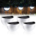 Solare LED-Wandlampe für Außenbereiche | IP65 Wetterfest | Automatischer Lichtsensor | 6 LEDs | Perfekt für Garten und Zaun
