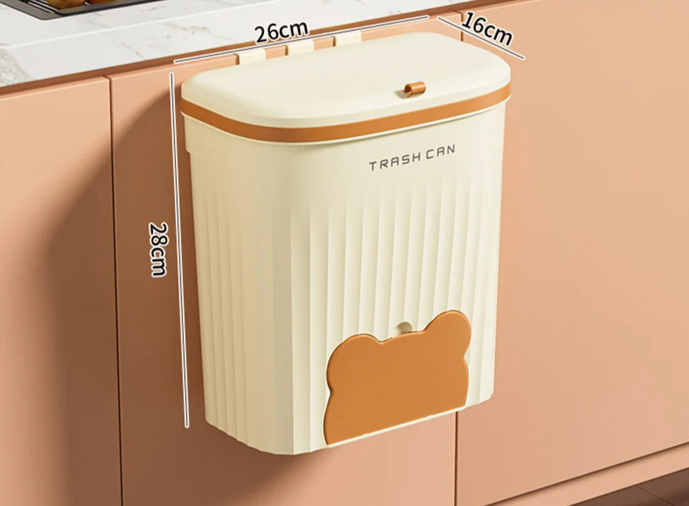 Wand-Mülleimer für Küche und Bad – 8,5L / 12L mit Deckel