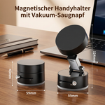 Kompakter, doppelseitiger Smartphone-Halter mit Vakuum-Magnet