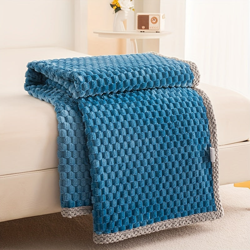 Elegante Fleece-Decke – Weiche, Beidseitige Wohndecke für Zuhause und Unterwegs